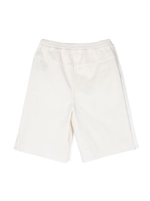 Balmain Kids logo-print knee-lenght shorts - White