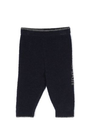 Balmain Kids logo-print knitted track pants - Blue