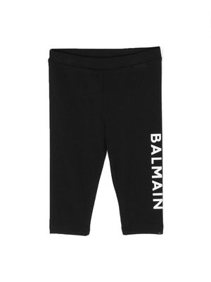 Balmain Kids logo-print leggins - Black