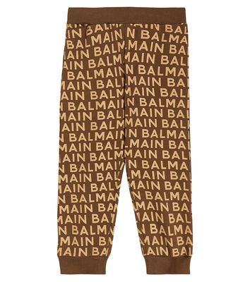 Balmain Kids Logo printed cotton sweatpants