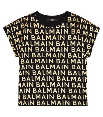 Balmain Kids Logo printed cotton T-shirt