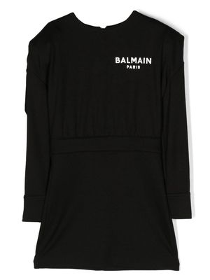 Balmain Kids long-sleeves mini dress - Black