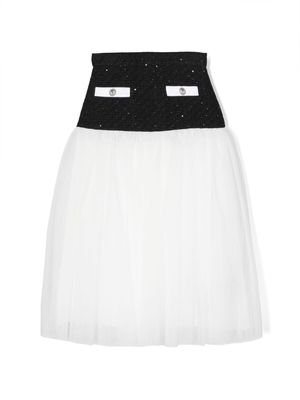 Balmain Kids panelled-design skirt - Black