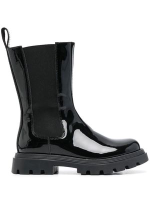 Balmain Kids patent ankle boots - Black