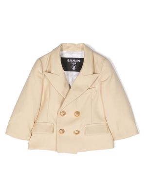 Balmain Kids peak-lapels double-breasted blazer - Neutrals