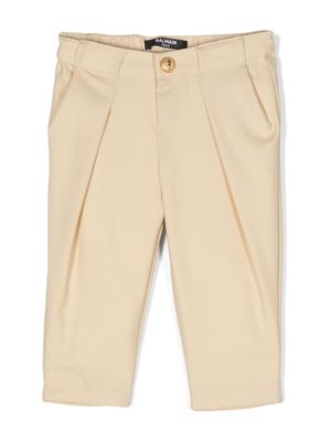 Balmain Kids pleat-detailing trousers - Neutrals