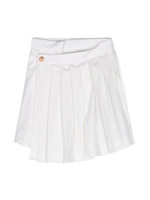 Balmain Kids pleated wool skirt - White