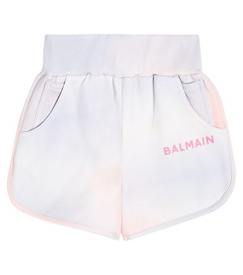 Balmain Kids Printed cotton shorts