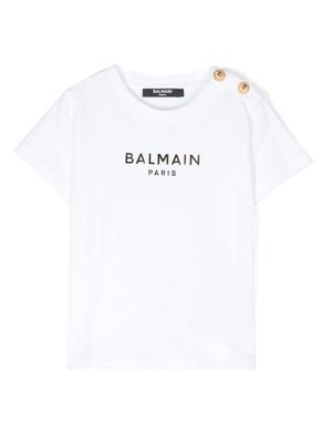Balmain Kids raised-logo T-shirt - White