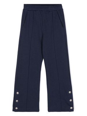 Balmain Kids raised-seam jersey trousers - Blue