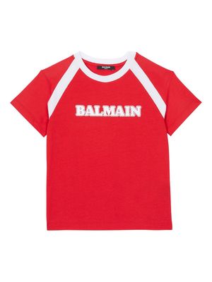 Balmain Kids Retro cotton T-shirt - Red