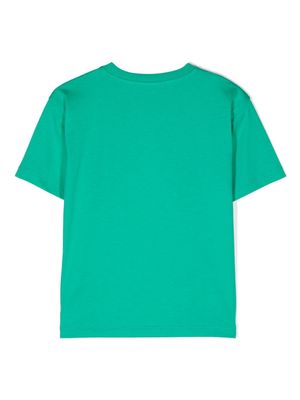 Balmain Kids rubberised-logo T-shirt - Green