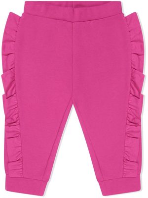 Balmain Kids ruffle-detail track pants - Pink