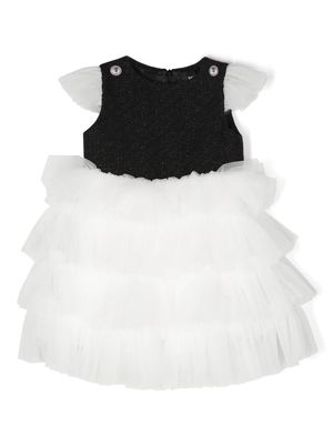 Balmain Kids ruffled dress set - Black