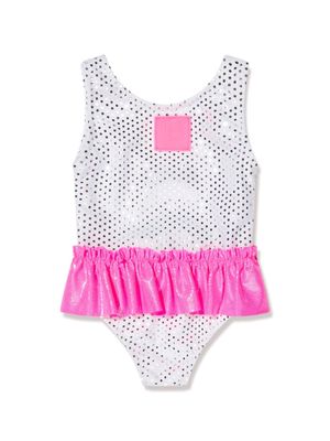 Balmain Kids ruffled swimsuit - White