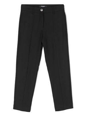 Balmain Kids seam-detail virgin wool trousers - Black