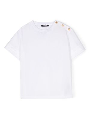 Balmain Kids short-sleeve cotton T-shirt - White
