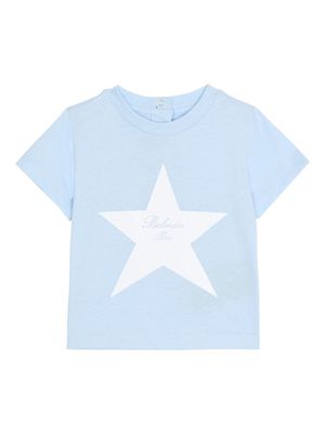 Balmain Kids Signature Star cotton T-shirt - Blue