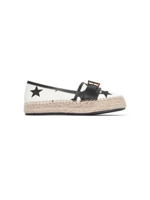 Balmain Kids star-print canvas espadrilles - Neutrals