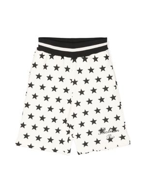 Balmain Kids star-print jersey shorts - Neutrals