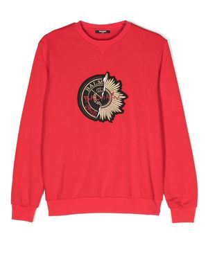 Balmain Kids TEEN embroidered-logo cotton sweatshirt