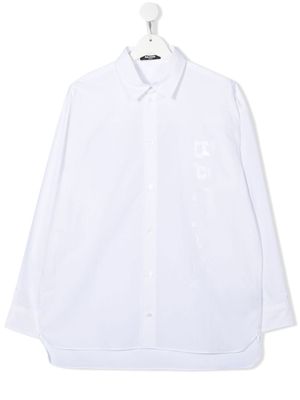 Balmain Kids TEEN logo-print shirt - White