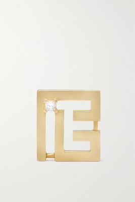 Balmain - Labyrinth 18-karat Gold Diamond Single Earring - one size