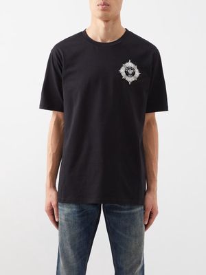 Balmain - Logo-appliqué Cotton-jersey T-shirt - Mens - Black