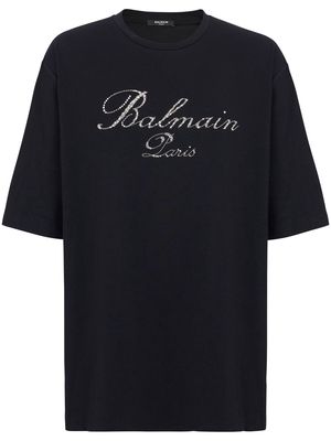 Balmain logo-embellished cotton T-shirt - Black
