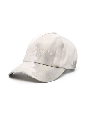Balmain logo-embroidered baseball cap - Grey