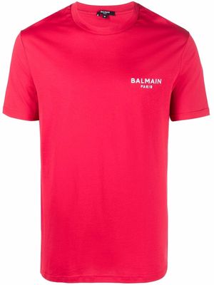 Balmain logo-embroidered cotton T-shirt