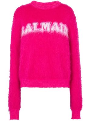Balmain logo-jacquard jumper - Pink