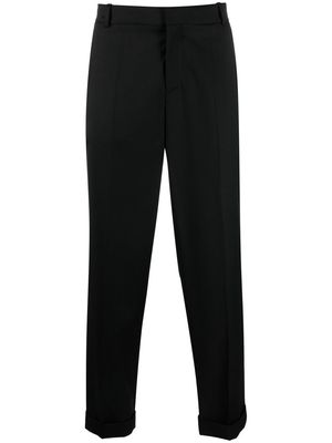 Balmain logo-patch cropped trousers - Black