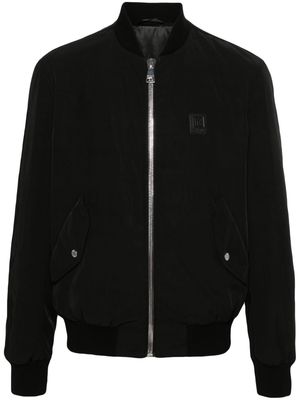 Balmain logo-patch gabardine-weave jacket - Black