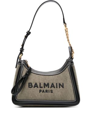 Balmain logo-print B-army shoulder bag - Green