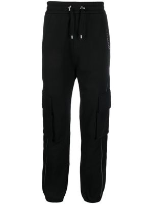 Balmain logo-print cotton track pants - Black