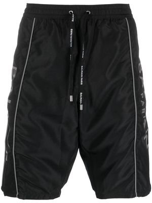 Balmain logo-print drawstring track shorts - Black