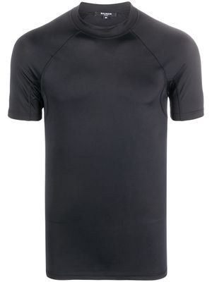 Balmain logo-print high-neck T-shirt - Black