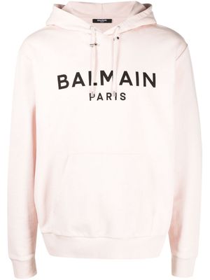 Balmain logo-print hoodie - Pink