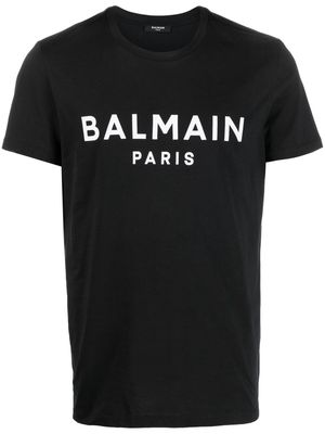 Balmain logo-print round-neck T-shirt - Black