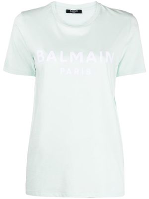 Balmain logo-print short-sleeved T-shirt - Green