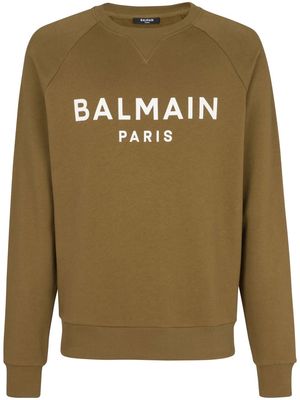 Balmain logo-print sweatshirt - Brown