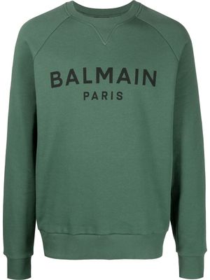 Balmain logo-print sweatshirt - Green
