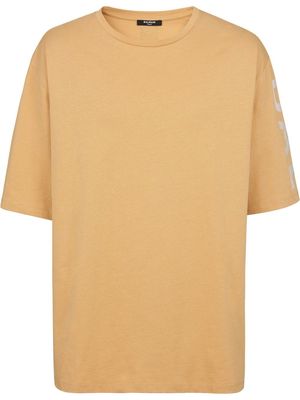 Balmain logo-print T-shirt - Orange