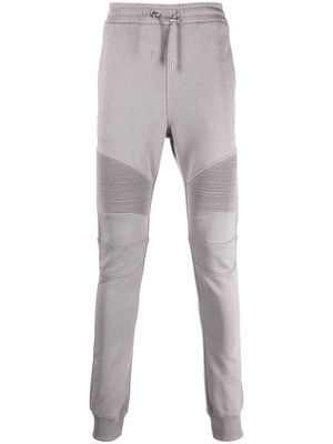 Balmain logo-printed panelled sweatpants - Grey
