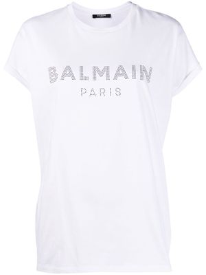 Balmain logo-studded T-shirt - White