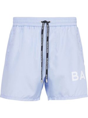 Balmain logo swim shorts - Blue