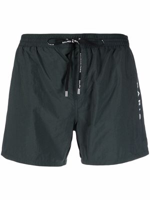Balmain logo swim shorts - Green