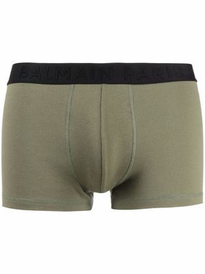 Balmain logo-waistband boxers - Green