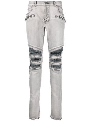 Balmain low-rise slim-cut jeans - Grey
